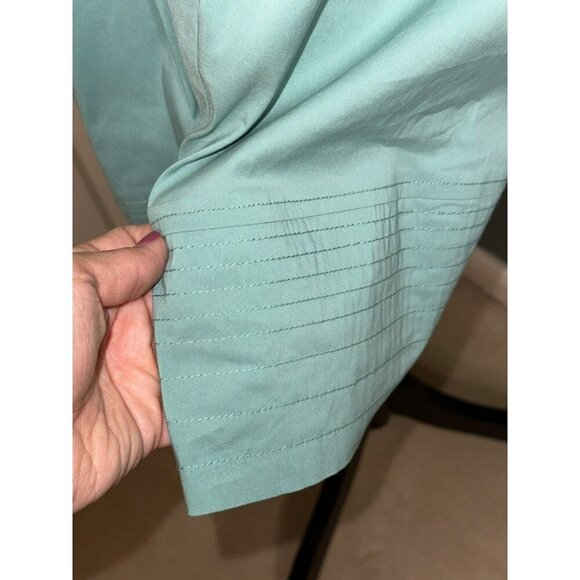 BCBGMAXAZRIA Women's 2 Light Green Knee Length Dress Crochet Pockets Coquette - Picture 8 of 16